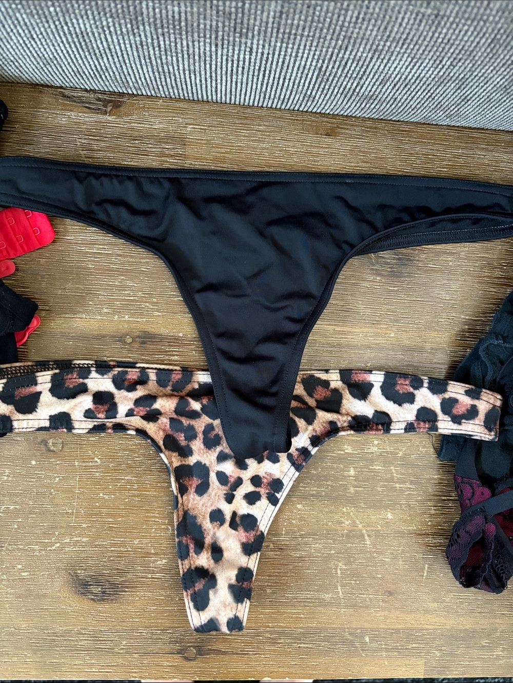 ASOS Black & Leopard Print Bikini Bottoms